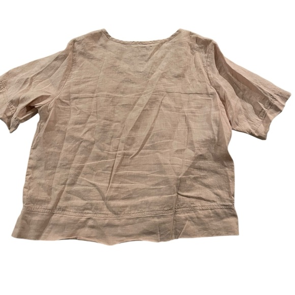 Flax Peach Pink Linen Top - Picture 2 of 6